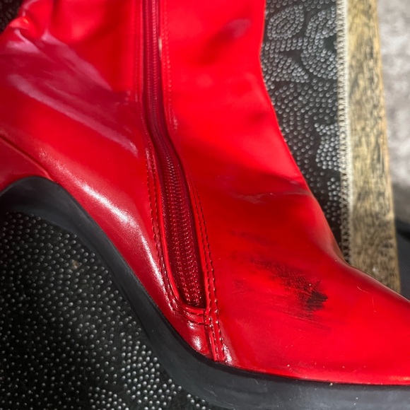 Jeffrey Campbell Red Over the Knee Boots - Picture 5 of 7